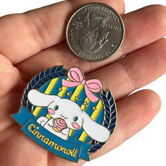 Cinnamoroll Academia Pink Bow Large Enamel Pin - Picture 2 of 7